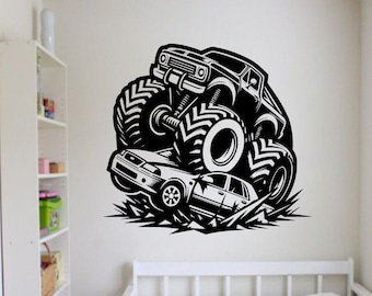 Monster Truck Wall Decal - Monster Truck Decal - Monster Truck Sticker - Monster Truck Room Decal