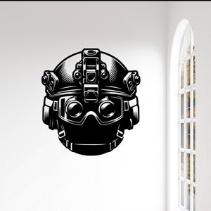 Night Vision Goggles Decal - Night Vision Decal #2 - Nods Decal - Night Vision Goggles - Night Vision Wall Art - Helmet with Night Vision