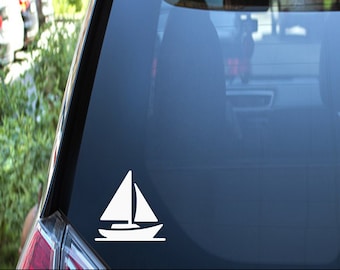 Sailboat Decal - Sailboat Car Decal - Sailing Window Decal - Sailboat Decal for Car - Sailing Decal - Sailing Car Decal