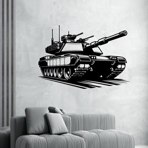 M1 Abrams Tank - Large Tank Decal - Abrams Battle Tank - Tank Toddler Room - Battle Tank - Abrams Decal - Gulf War Tank - Tank for Wall