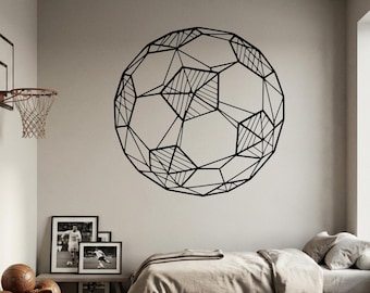 Large Soccer Ball Decal - Unique Soccer Ball - Soccer Ball Room Decal - Soccer Player Decal - Geometric Soccer Ball