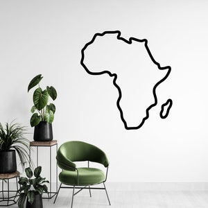 Afrika Aufkleber - Afrika Aufkleber - Landkarte von Afrika Wandtattoo - Landkarte von Afrika Aufkleber - Wandtattoo Afrika - Umriss von Afrika - Afrika Kontinent