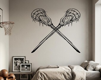 Lacrosse Decal - Unique Lacrosse - Lacrosse Room Decal - Lacrosse Player Decal