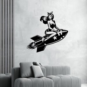 Pin Up Girl Decal - World War 2 Pin Up Girl - Pin Up Bomber Girl - Bomber Pin Up Decal - Pin Up for Bomber Decal