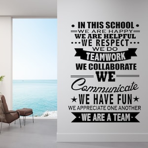 School Decal - School Wall Decal -School Large Decal - Classroom Decal - Large Office Decal - Back to School Decal - Classroom Decor