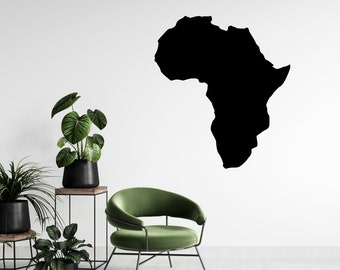 Afrika Aufkleber - Afrika Aufkleber - Landkarte von Afrika Wandtattoo - Landkarte von Afrika Aufkleber - Wandtattoo Afrika - Großes Afrika Aufkleber