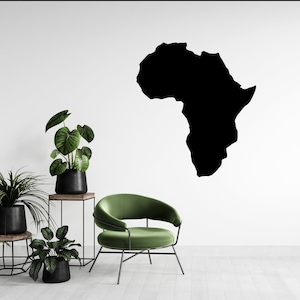 Afrika Aufkleber - Afrika Aufkleber - Landkarte von Afrika Wandtattoo - Landkarte von Afrika Aufkleber - Wandtattoo Afrika - Großes Afrika Aufkleber