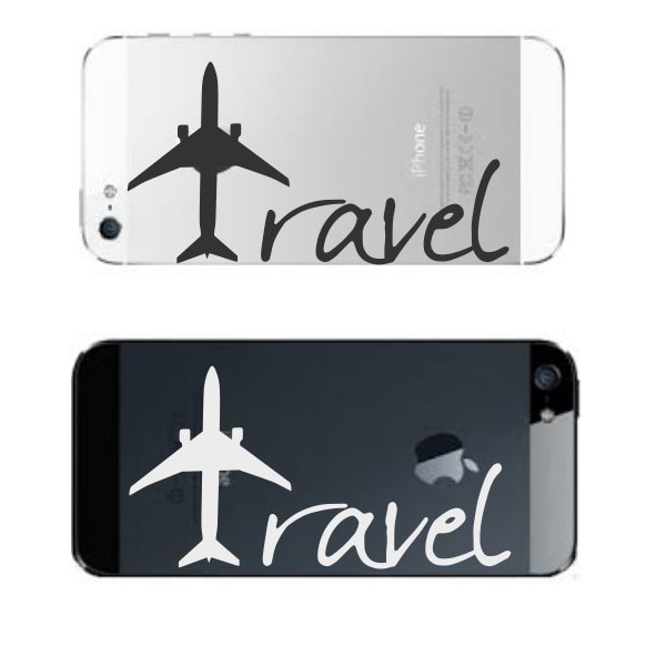 iPhone Decal - Travel Decal - Cell Phone Decal - Cell Phone Case Decal - Travel with Plane Decal - Custom Cell Phone Decal