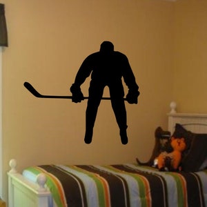 Hockey Player Wall Decal - Hockey Decal - Hockey Kids Room - Hockey