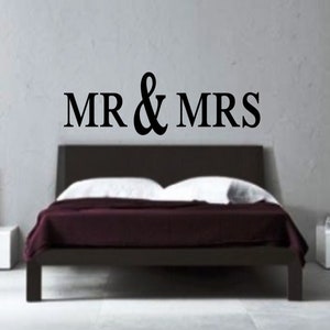 MR and MRS Wall Decal - Wedding Decal - Honeymoon Decal - Wedding Gift - Mr and Mrs Decal - Marriage Gift