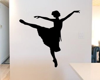 Ballerina Wall Decal: Dancer Silhouette Design