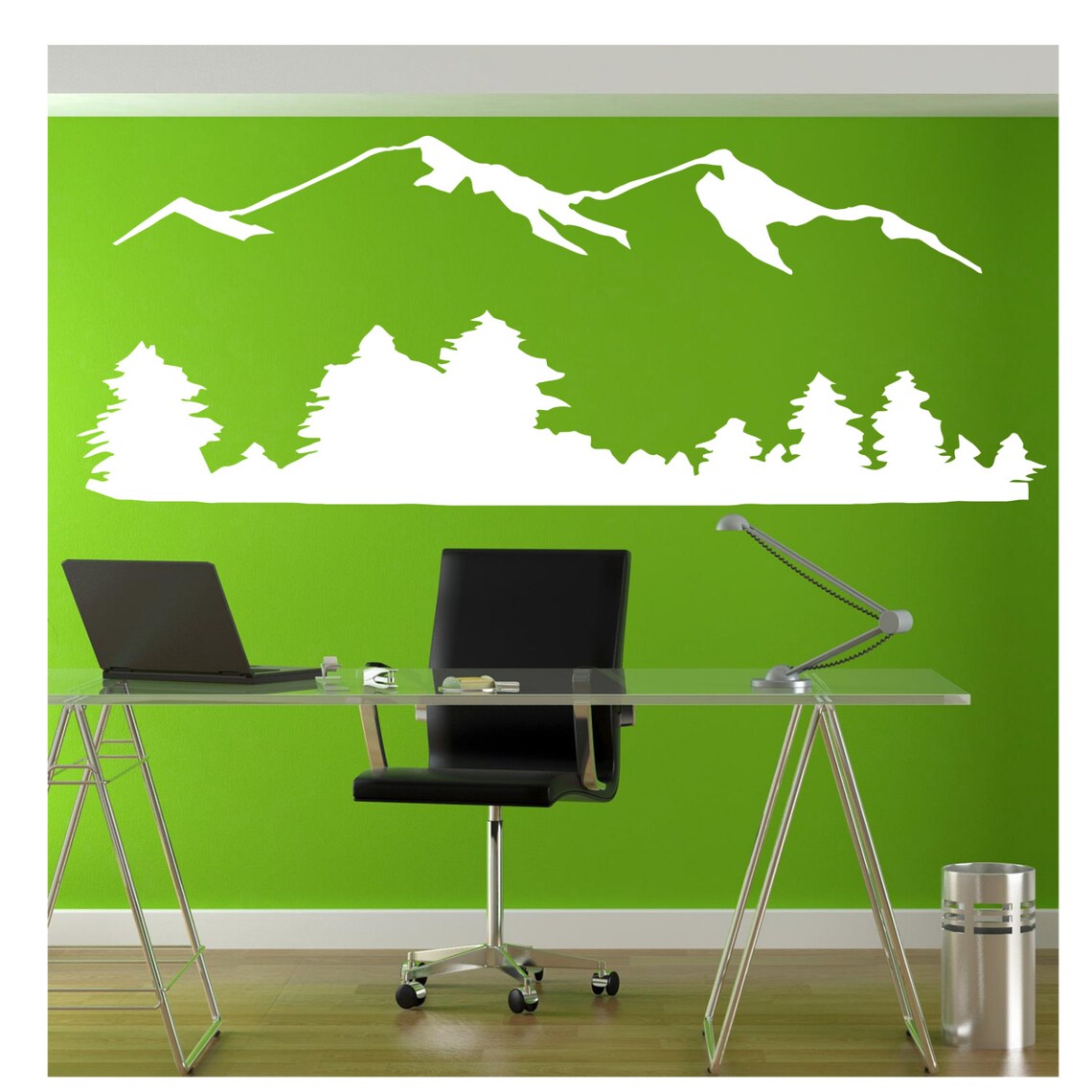 Mountain Range Wall Decal Mountain Decal Mountain Top Etsy