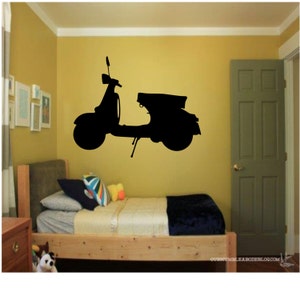 Vespa Wall Decal - Italy Decal - Vespa Scooter - Riding a Vespa - Italian - Scooter Decal