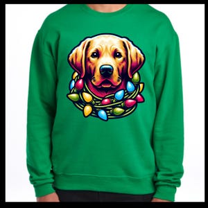 Labrador Christmas Sweater - Lab Christmas Sweater - Dog Christmas Sweater - Christmas sweater for dog owner - Light up - Unisexual