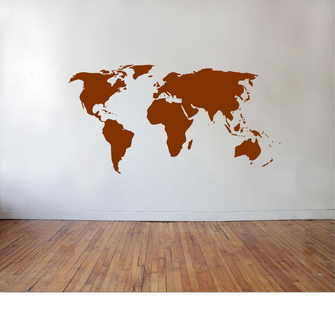 Large World Map Wall Decal - World Map Sticker - Large World Map Wall ...