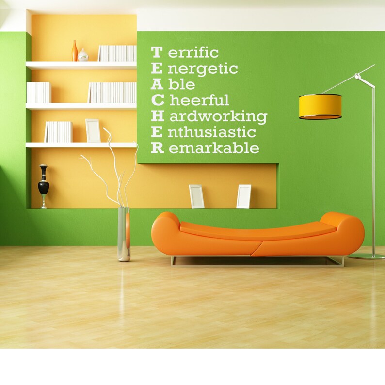 Teacher Acronym Wall Decal Etsy