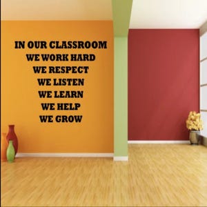 Classroom Decor - In Our Classroom Wall Decal - Teacher Decal - Back to School Decal - Classroom Decal  - School Wall Decal