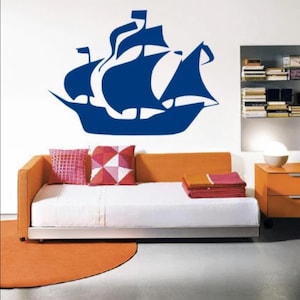 Pirate Ship Decal - Pirate Ship Wall Art - Large Pirate Ship - Pirate Ship Decals - Pirate Decor - Pirate Decal