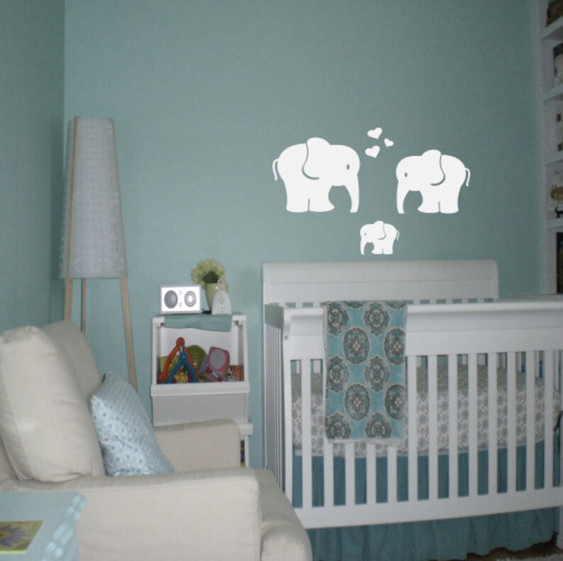 Elephant Wall Decal Elephant Decal Elephant Nursery Decal Etsy