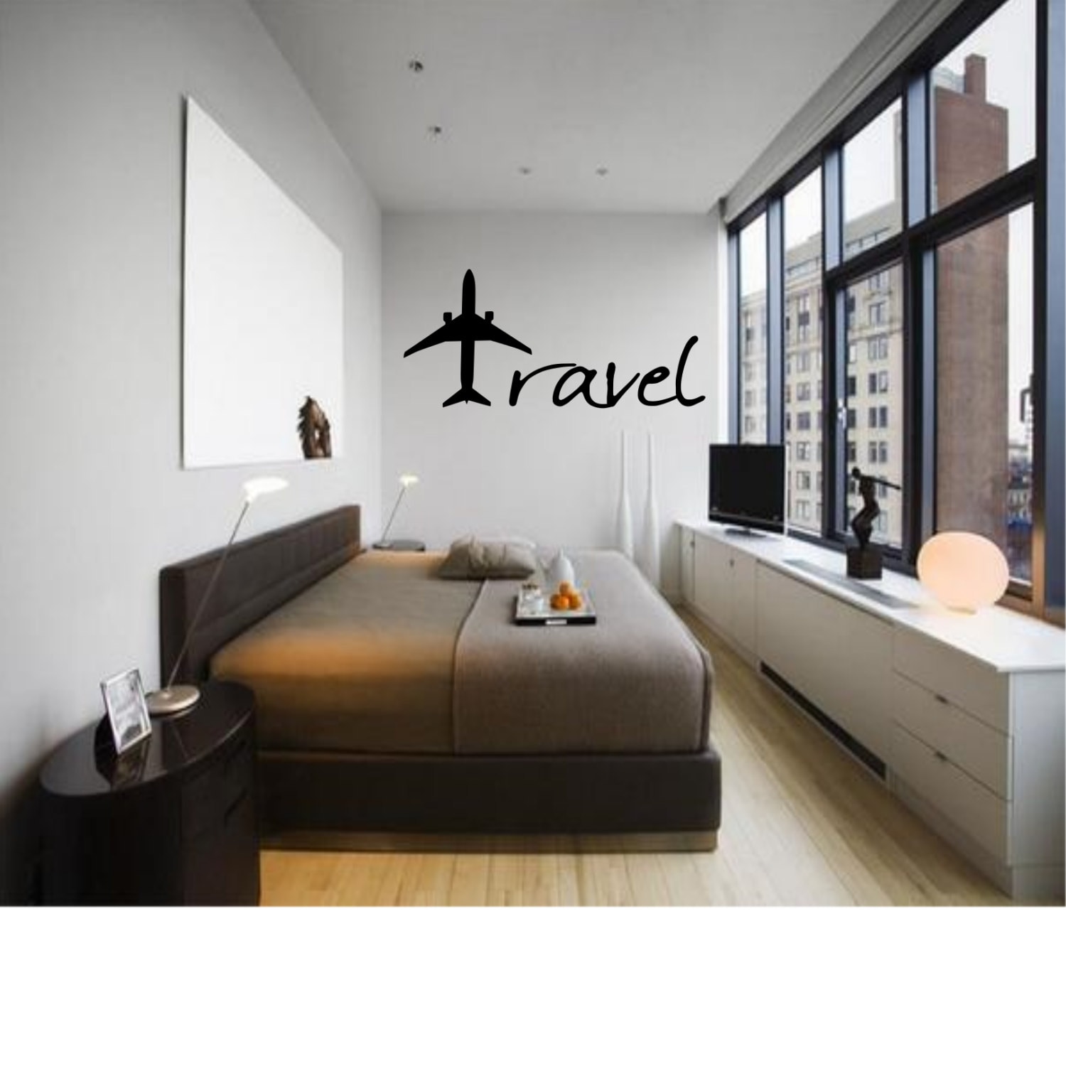 Travel Wall Decal Travel With Plane Decal Travel With Etsy