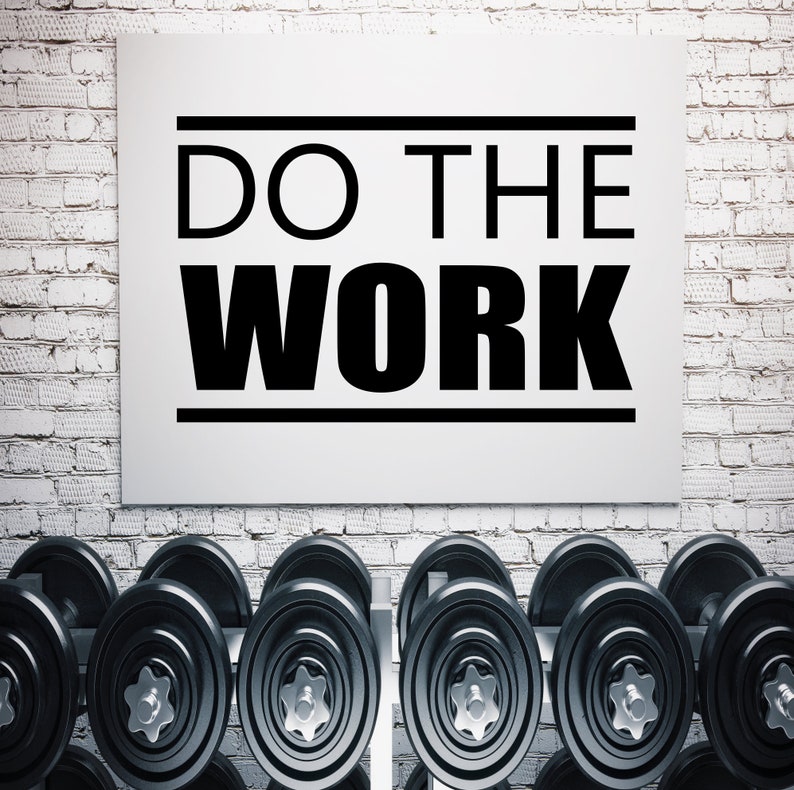 Do the Work - Wall Decal -workout Decal - Gym Decal - Fitness Decal ...