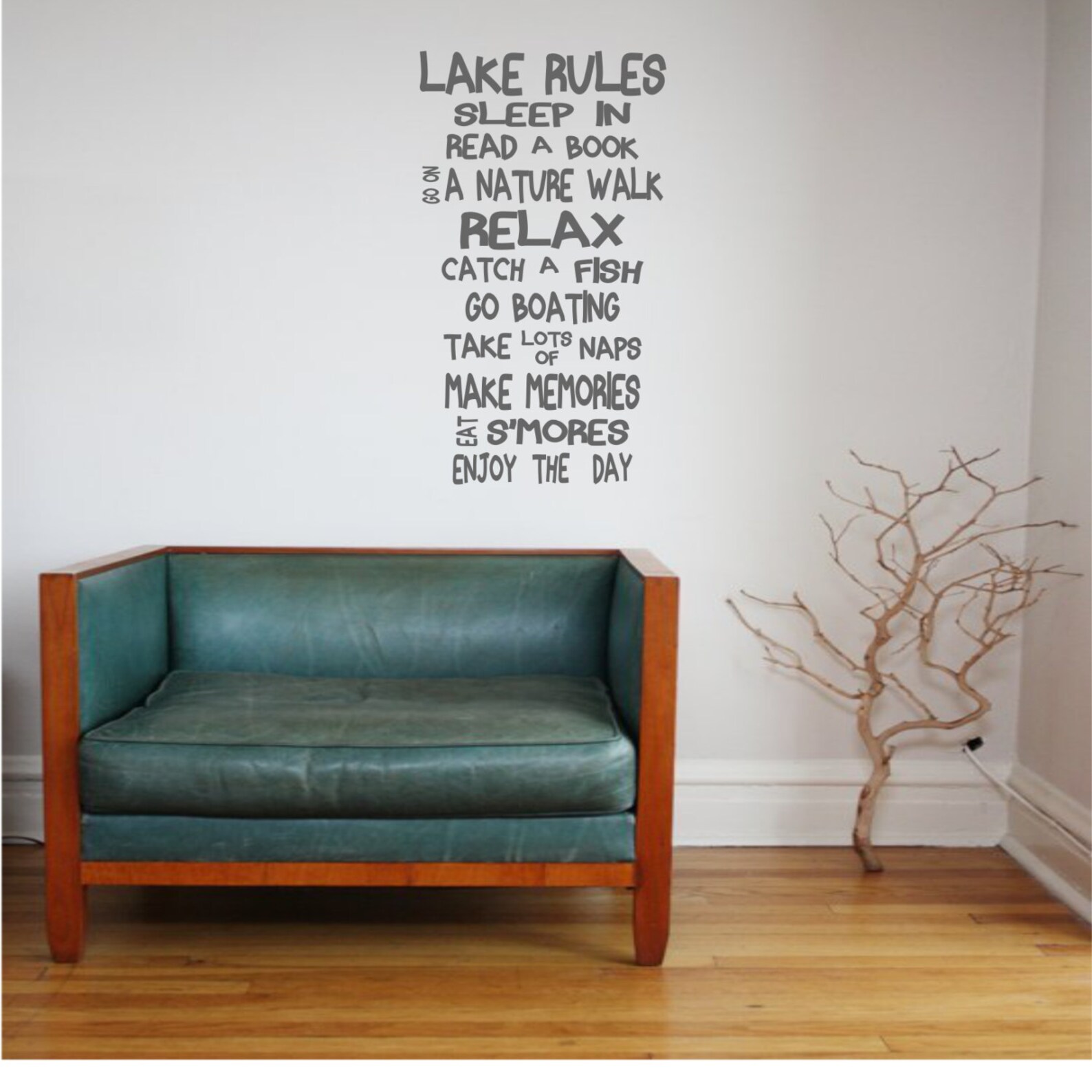 Lake Rules Wall Decal Lake House Decal Cottage Decal Etsy