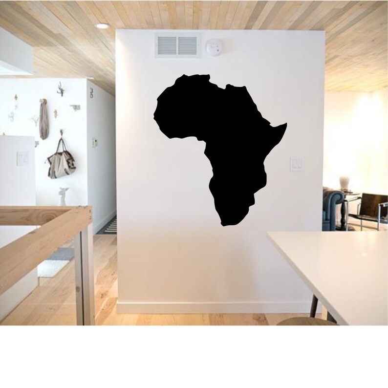 Africa Decal Africa Sticker map of Africa Wall Decal Etsy