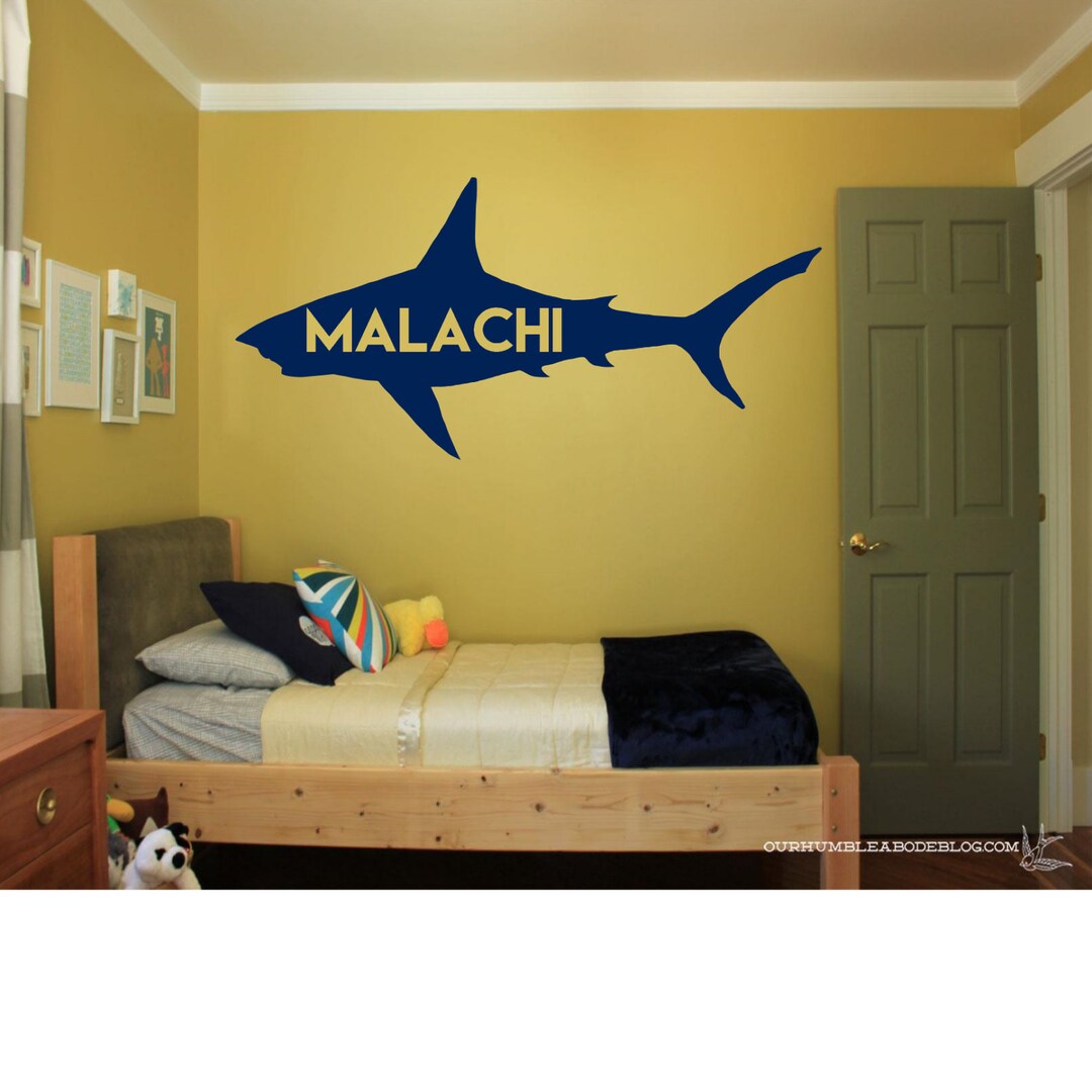 Shark Decal Great White Shark Wall Art Kids Room Shark Week Custom