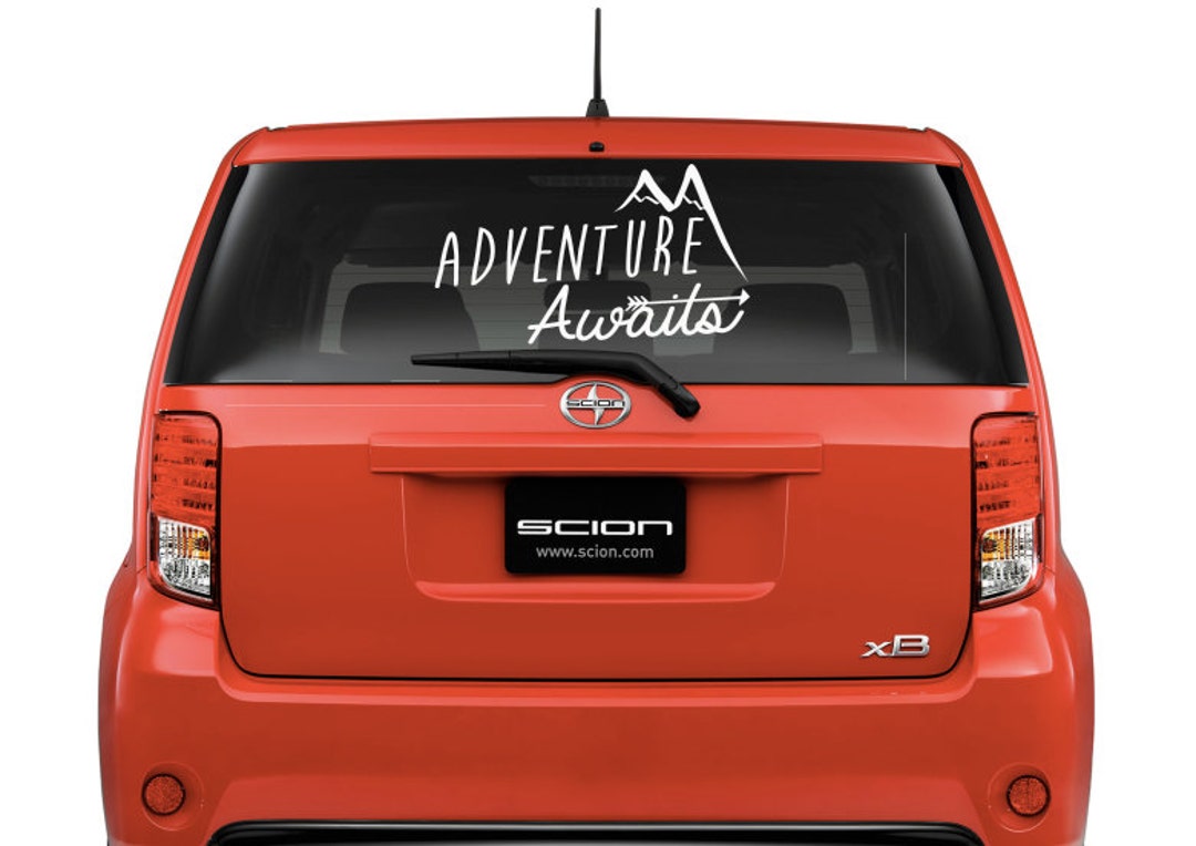 Adventure Awaits Mountain Car Decal: Travel Wanderlust Vinyl - Etsy