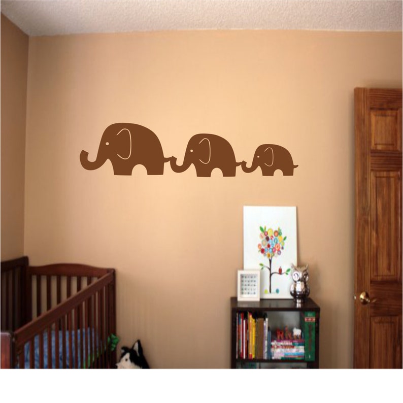Elephant Wall Decal Elephant Decal Elephant Nursery Decal Etsy