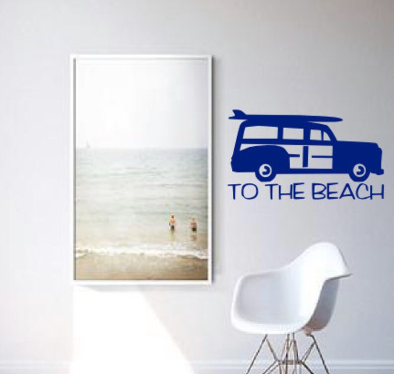 To the Beach Wall Decal Car Decal Home Decor Wall Art Etsy