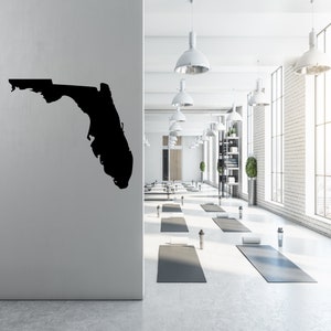 Muursticker kaart van Florida - muursticker Florida - Florida - grote muursticker Florida - muurkunst Florida