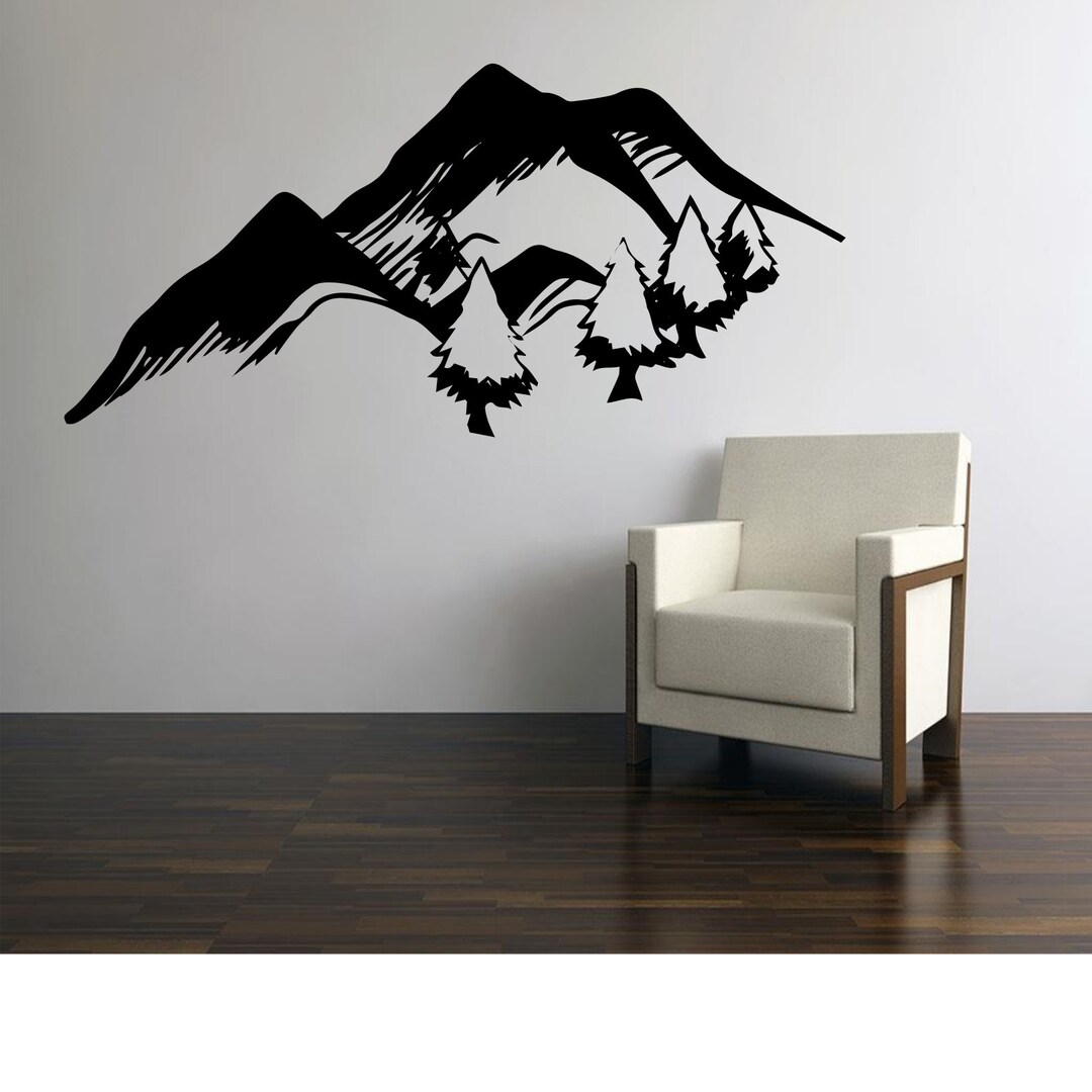 Mountain Top Decal - V. 3 - Mountain Decal - Mountain Top Decal ...