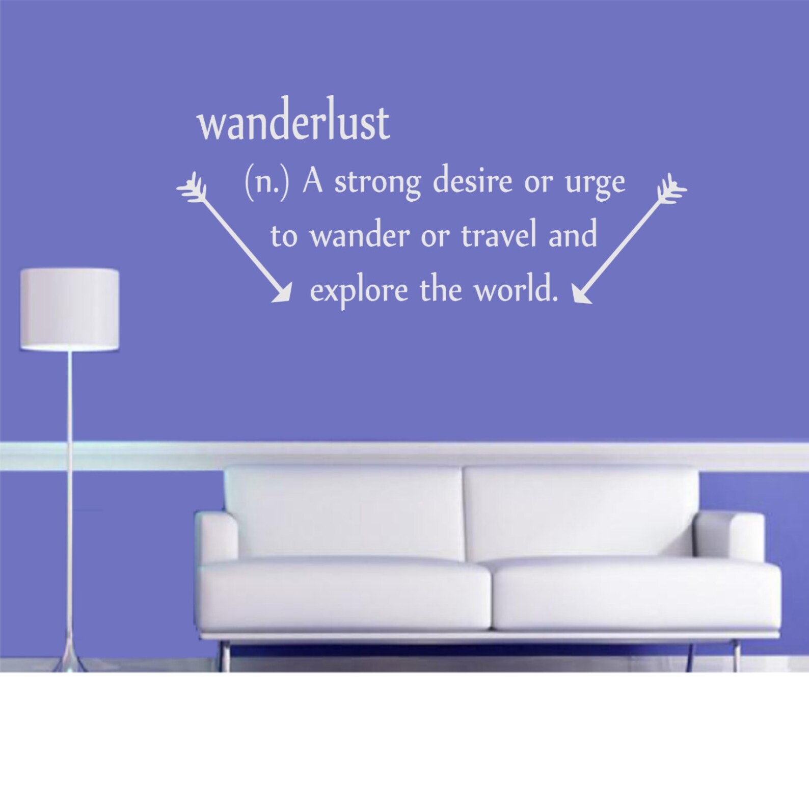 Wanderlust Wall Decal With Arrows Home Decor Gift Idea - Etsy