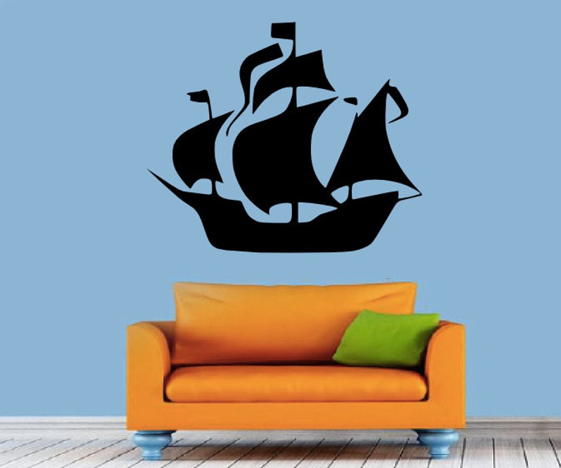 Pirate Ship Wall Decal Home Decor Living Room Bedroom Etsy