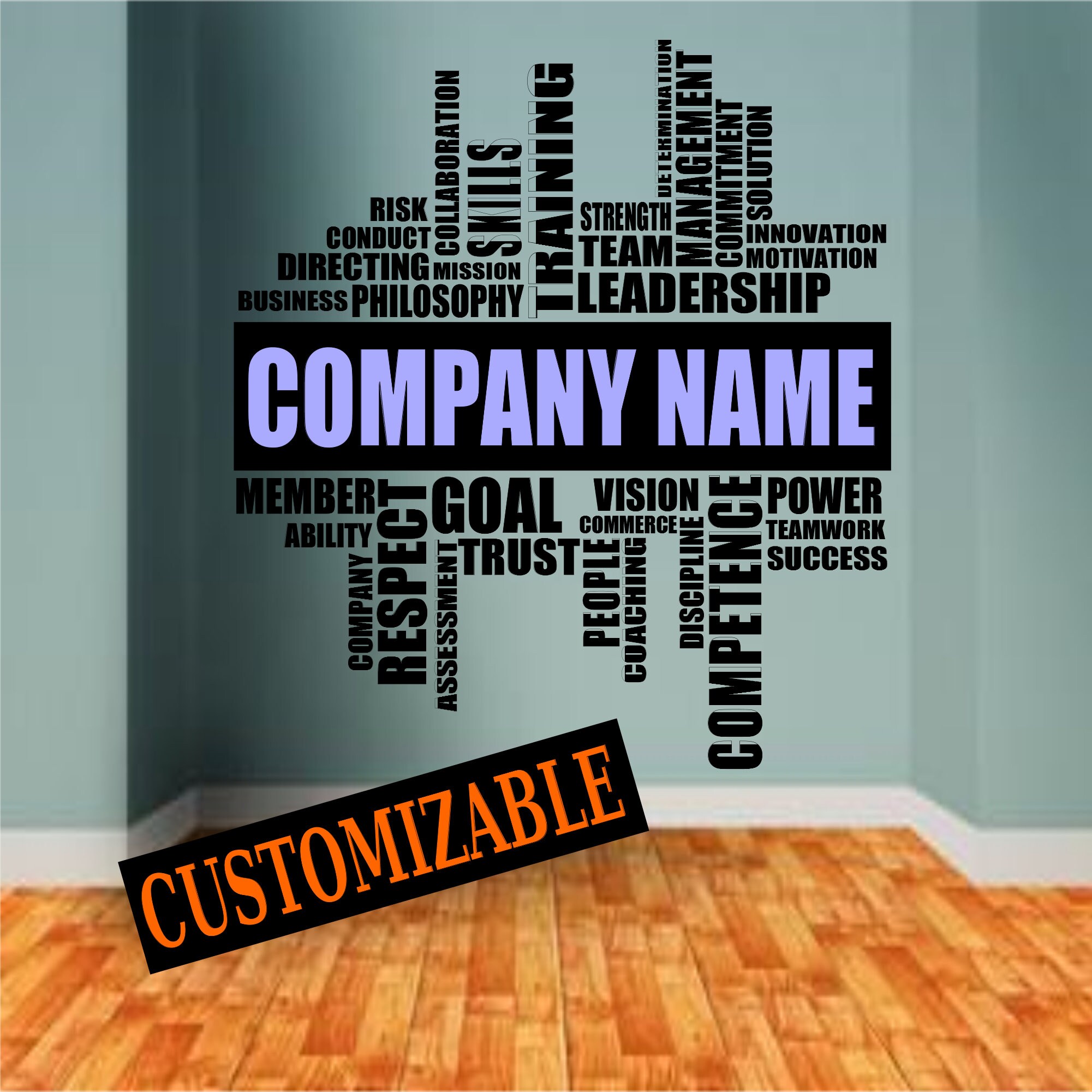 Office Decal Company Name Decal Office Wall Decal workout Etsy Canada