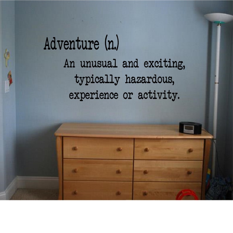 Adventure Wall Decal Definition Etsy