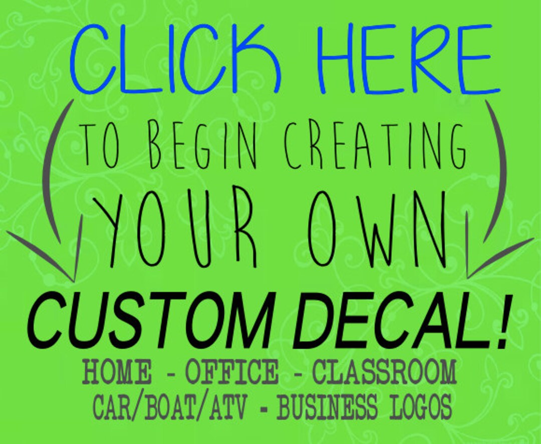 Custom Decal Classroom Wall Art Home Classroom Office Etsy