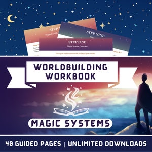 Magic System Worldbuilding Workbook Create Magic for Fantasy & Speculative Fiction Stories Magic System Step-by-Step Guide image 1