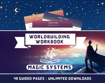 Libro de trabajo de construcción de mundos de Magic System / Crear magia para historias de ficción especulativa y de fantasía / Guía paso a paso de Magic System