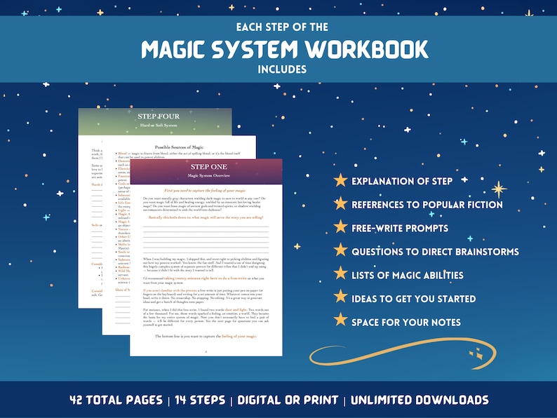 Magic System Worldbuilding Workbook Create Magic for Fantasy & Speculative Fiction Stories Magic System Step-by-Step Guide image 4