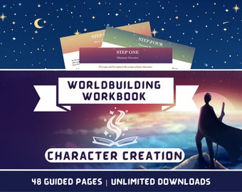 Character Worldbuilding Workbook | Build Characters for Fantasy & Speculative Fiction Stories | Character Step-by-Step Guide