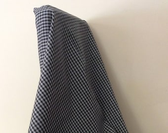 Cloud 9 Fabric 100% Certified Organic Cotton in "Checks Please" Black/Gray Gingham Checks Sold by HALF Yard