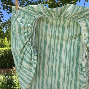 SALE!!! Gender Neutral Fitted Crib or Cradle Sheets of Organic Cotton in a Faux Bois Pattern w/French Seams & Serged Elastic
