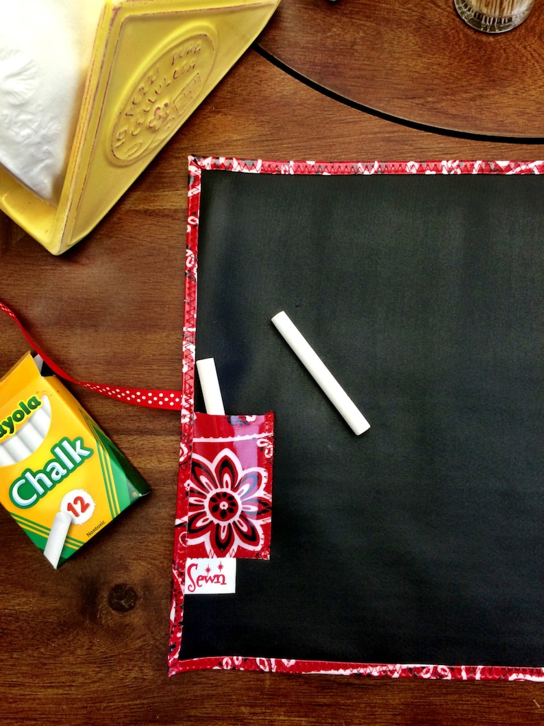 Kid's Placemat Made of Chalk Cloth and Laminated Cotton. Etsy