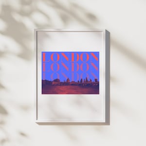 London Skyline | Graphic Art | Matte Art Print, Multiple Sizes