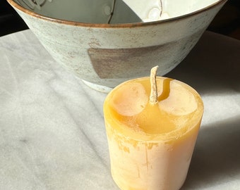 Hand Poured Beeswax Votive Candle