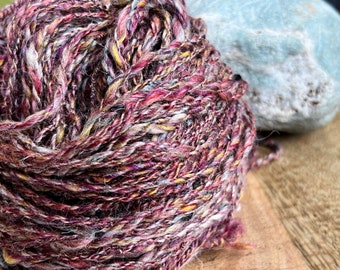 Hand Spun Tweedy Merino and Camel Down Blend Yarn - Sport Weight - Mountainside Mums