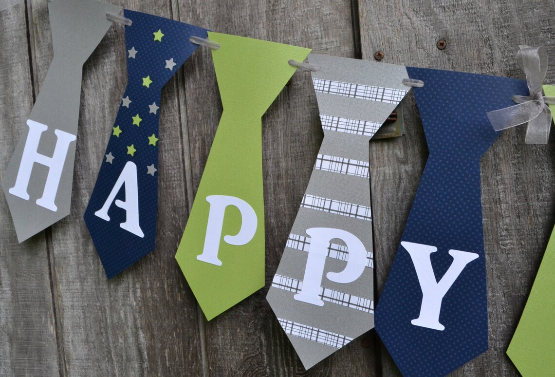 Father's Day Banner Happy Father's Day Banner Tie - Etsy
