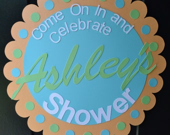 Baby Shower Door Sign, Baby Shower Welcome Sign